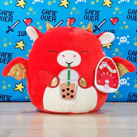 Squishmallows Other - Squishmallow Baiden the Dragon 8" UltraSoft Stuffed Valentine's Day Plush NWT